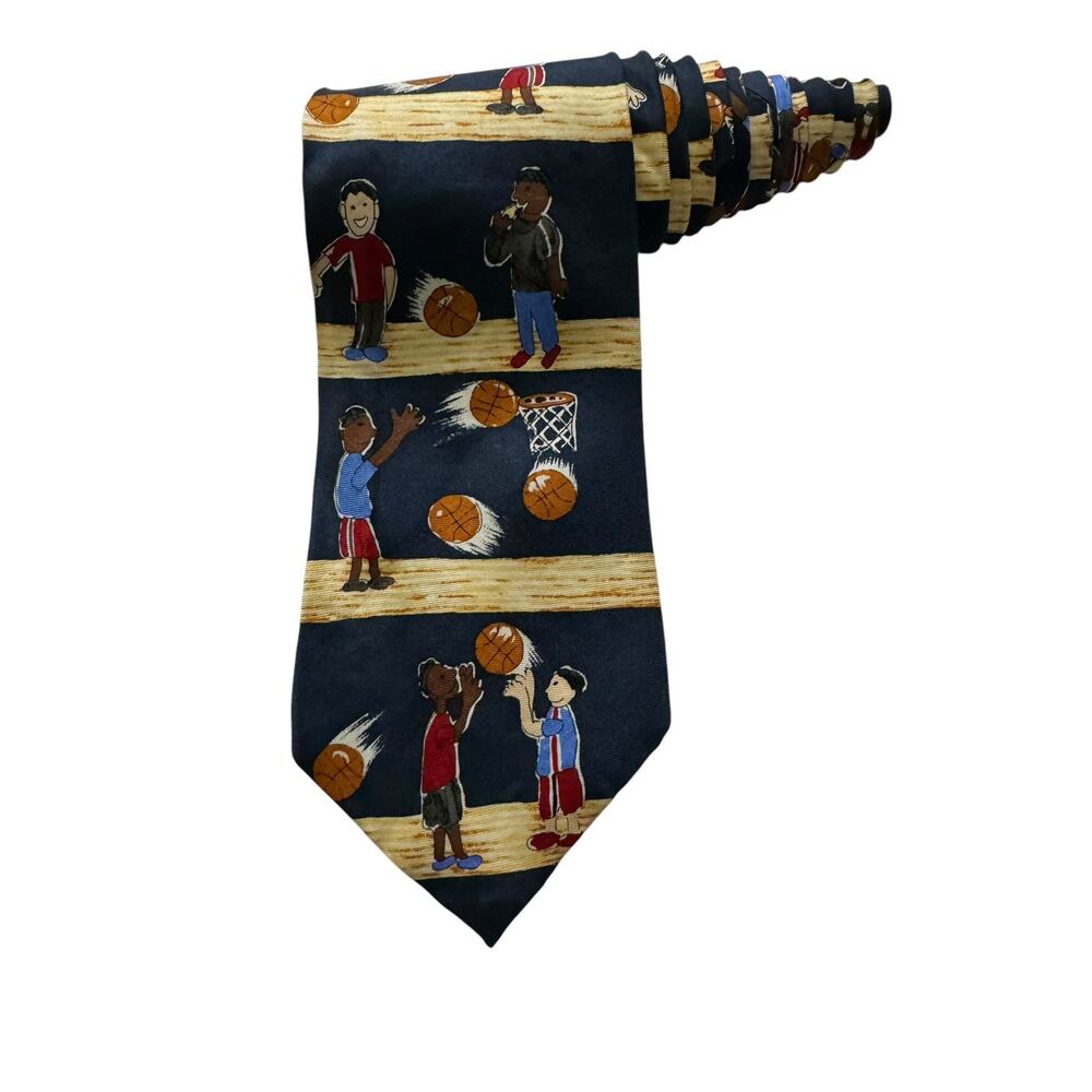 Save The Children Anna Age 8 Basketball Freethrow Sports Novelty Necktie Silk